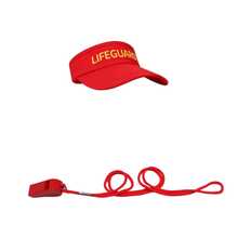 2pcs/Set Summer Lifeguard Costume, Fun Vacation Role Play Outfit, Includes Adjustable Beach Hat And Whistle, Beach Vacation Costume, Halloween Costume,Party - Multicolor - View 3