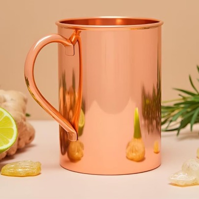 CINEYO 1PC/2PCS Pure Copper Moscow Donkey Mug (14 Ounces), Smooth Surface Copper Mug, Mugs, Coffee Cups. Suitable For Iced Coffee, Cocktails, Cold Drinks, As Well As The Health Benefits Of Ayurvedic Medicine, Teacher Gifts, Party Supplies, Teacher Gifts