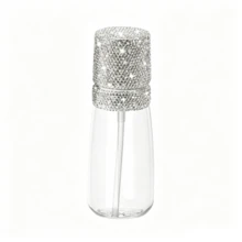 1 Stück 60ml Luxus Mode Reise Sprühflasche, leichte Luxus Strass verzierte Ultra-Fein Sprüh Kosmetik Toner Nachfüllbare Leere Flasche, Drucktyp Geschenk - Übersicht 5
