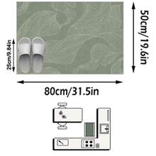 1pc Nordic Modern Minimalist Fresh Abstract Line Leaf Pattern - Rectangular Soft Faux Cashmere Machine Washable Area Rug, Suitable For Living Room, Bedroom, Entrance, Bathroom, Hallway, Patio, Kitchen, Indoor Outdoor, All Seasons Large Size Floor Mat, Home Decor - Multicolor - View 15