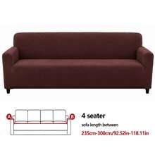 1 pieza Funda de sofá de terciopelo de maíz, funda elástica de felpa suave para sofá, resistente a arañazos de gato y pelo de mascota, protector de muebles lavable con protección completa antideslizante para 1-4 plazas para decoración del hogar - Funda de sofá de vellón de maíz - Ver 37