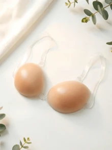 Women's Silicone Strap Bra, Padded, Invisible, Push-Up, Waterproof And Skin-Friendly - Multicolor - View 2