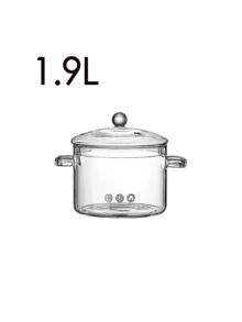 1.3L 2.3L / 1.3L 1.5L 1.9L 熊造型玻璃鍋，湯鍋、麵鍋、自助餐鍋，適用明火、電陶爐，耐熱耐冷，透明，家用廚房，易控溫，營造烹飪氛圍 - 彩色 - 查看 14