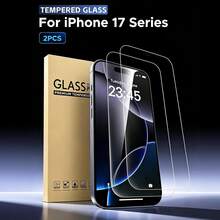 2 Packs Premium HD Clear Tempered Glass Screen Protector, 9H Hardness Anti-Scratch Anti-Fingerprint Oleophobic Coating, Bubble Free Easy Installation Case Friendly Full Coverage Transparent Screen Film, Compatible With IPhone 17 Pro Max/17 Pro/17 Air/17/16 Pro Max/15 Pro Max/14 Pro Max Series, Essential Daily Mobile Phone Protection Accessory For Men Women - Clear - View 14