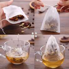 Non-Woven Fabric Disposable Tea Bags With String And Heat-Sealed Opening, Perfect For Filtering Spices And Tea - Multicolor - View 2