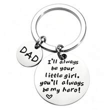 A Father's Day Keychain Stainless Steel DAD Gift For Men Dad Birthday Gift Stainless Steel Keychain - Silver CWYSK-0960 - View 4