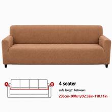 1 pieza Funda de sofá de terciopelo de maíz, funda elástica de felpa suave para sofá, resistente a arañazos de gato y pelo de mascota, protector de muebles lavable con protección completa antideslizante para 1-4 plazas para decoración del hogar - Funda de sofá de vellón de maíz - Ver 20
