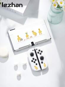 1 pieza Funda protectora de moda con estampado de pato amarillo lindo y fútbol de vacaciones para Switch 2, soporte desplegable, bolsa de almacenamiento, compatible con Switch 2 (2025)/Switch OLED/Switch NS, accesorio de juego de nueva generación Switch 2, funda protectora, accesorio de consola de juego con ranura para tarjeta compatible, mejor regalo para jugadores de SWITCH - Ver 14