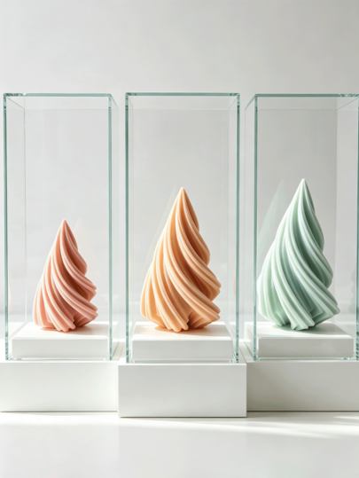 Geometric Spiral Conical Handmade Silicone Mold, 3D Rotating Rising Spiral Groove Vortex Texture, Modern Minimalist Nordic Style, Aromatherapy Candle Plaster Resin Cement Handmade Soap Chocolate DIY Mold, Easy Release Reusable, Best Friend Birthday Gift, Housewarming Gift, Christmas Gift, Nordic Style Desktop Decoration
