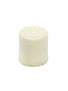1/3/9 捲手工雪紡絲綢流蘇緞帶，1.5 英吋 X 16.4 英尺毛邊裝飾帶，適用於婚禮生日邀請函禮品包裝、新娘花束 DIY 手作派對用品 - 多色 - 查看 11