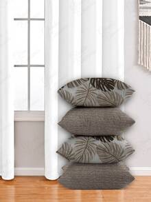 4 Cushion Covers, Various Combinations, 45x45 Cm - AL - 米色-米色羅紋 - 查看 1