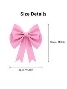 1pc Pink Bow, DIY Pink Bow, Suitable For Princess Birthday, Wedding Anniversary, Birthday Party, Living Room Decor, Public Photo Frame Background, Also Suitable For Christmas Tree Top Decoration, Large Gift Wrapping, Wall Hanging Decor - View 9