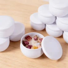 HIZTGHC 6pcs White Matte Candle Jars With Lids, Empty Round Metal Candle Containers, Portable Travel Candle Jars, Suitable For DIY Candle Making, Candle Storage, Spice & Candy Storage, Home Decor Gift Jars - Multiple Styles - View 10