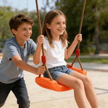 1PC Fun & Fitness Swing For Outside, Swing Seat, Sensory Swing Rope Swing For Tree Swing Set Accessories Saucer Swing Disc Swing Backyard Swing Indoor-Outdoor Climbing Frame Sports & Outdoor Play Toys - 橘色 - 查看 2