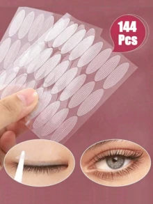 1152片透明雙面眼皮貼 - 隱形黏著式眼部提拉貼，適用於內雙眼、下垂眼，快速單眼皮矯正，持久貼合，彩妝、平價、房間裝飾、梳妝台、旅行、臥室、彩妝配件 - 彩色 - 查看 9