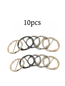 5pcs Multi-Functional Alloy Buckle Set - Versatile, Mix & Match, Shortening Tool, Corner Knot, Belt, T-Shirt Buckle, Casual Pop Culture Style - A - View 13