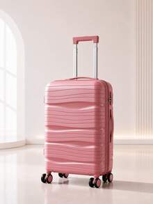 Carry-On Suitcase 10kg Premium Polypropylene PP Ultra Resistant Expandable With 360 Degree Double Wheels Built-In Lock Organized Internal Compartment Hand Luggage Rigid Bag - 粉色 - 查看 2