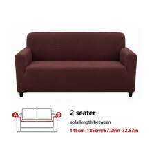 1 pieza Funda de sofá de terciopelo de maíz, funda elástica de felpa suave para sofá, resistente a arañazos de gato y pelo de mascota, protector de muebles lavable con protección completa antideslizante para 1-4 plazas para decoración del hogar - Funda de sofá de vellón de maíz - Ver 40
