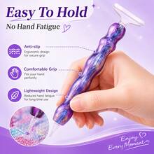 Bolígrafo de pintura de diamantes de resina 5D DIY con puntas de rosca, bolígrafo de arte de diamantes con puntas multifuncionales de plástico, herramientas de pintura de diamantes para arte de diamantes DIY - Ver 5
