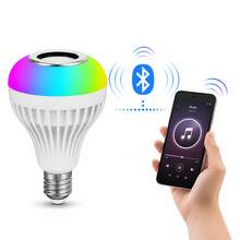 Foco LED RGB con Bocina Bluetooth E27, Luz Multicolor con Control Remoto para Hogar y Fiesta - RGB - Ver 3