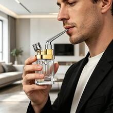 A Fully Functional 4-In-1 Hookah. This Hookah Can Hold Tea, Beverages, And Various Other Substances, While Also Cooling The Smoke To Protect Your Throat. It's Perfect For Any Occasion And Makes An Excellent Gift For Friends And Family. - Gold - View 4