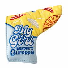 Golf Blade Putter Headcover, Hook And Loop Closure, Premium PU Leather, Soft Fleece Lining, Fits Most Standard Blade Putters, Easy On And Off - White - View 2