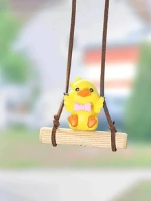 Gantungan Kaca Spion Mobil Bebek Kuning Mini Kawaii, Dekorasi Gantung Bebek Gitar yang Menggemaskan untuk Kaca Spion Kendaraan, Hadiah Liontin Interior Mobil yang Estetis dan Lucu - A - View 10