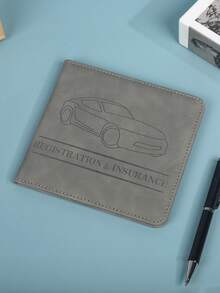1 pieza Portador de tarjeta de registro y del coche, organizador de tarjetas y documentos del coche con cierre magnético, accesorio universal para el interior del coche, adecuado para sedán y SUV - Multicolor - Ver 12