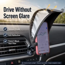 New Cell Phone Umbrella Sun Shade Sun Shade For Phone Sun Shield For Cell Phones Phone Sun Shade Glare Blocking Phone Stand - A - View 2
