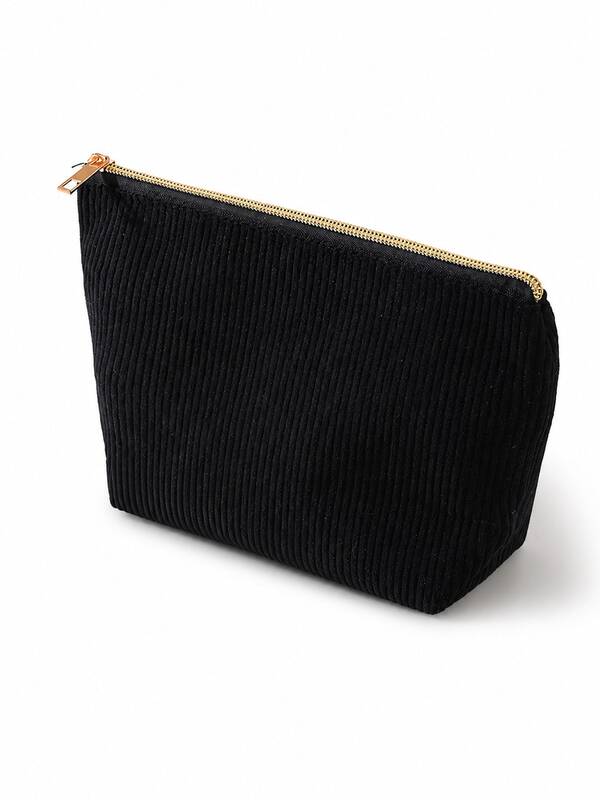 Large Capacity Corduroy Makeup Bag Raspberry Pink Stationery, Cosmetics, Digital Products Storage Organizer Travel Storage Bag Makeup Bag Cosmetics Bag Vacation Storage Large Capacity Cosmetics Storage Box Makeup Case Suitable For Lipstick, Brushes