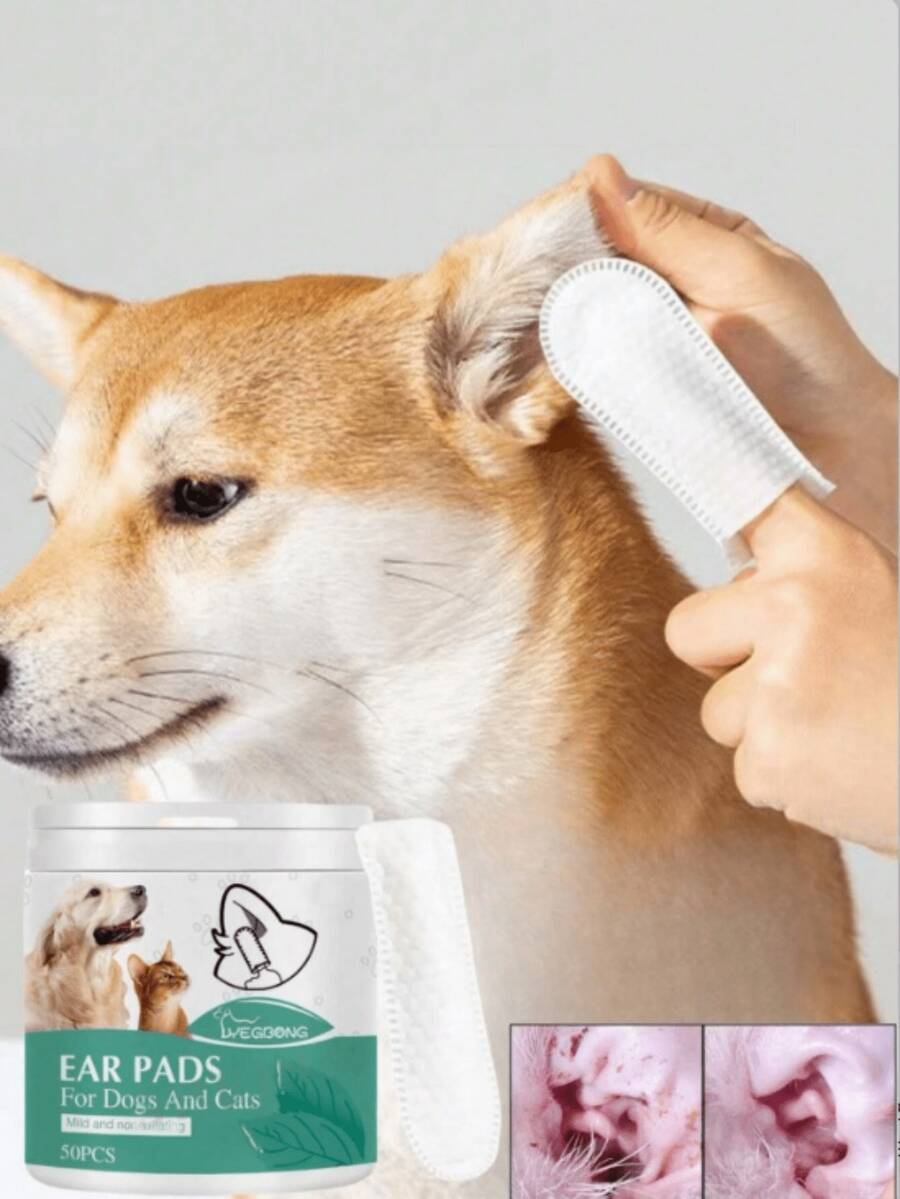 Finger Wipes For Dogs, Cats And Pets, For Cleaning Ears And Removing Dirt