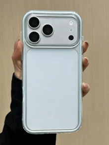 Étui de téléphone en gelée brillant mignon compatible avec iPhone 17ProMax 17Pro 17 17Air 16 15 14 13 12 Pro Max 11 couleur unie coque souple antichoc - Bord bleu - Voir 3
