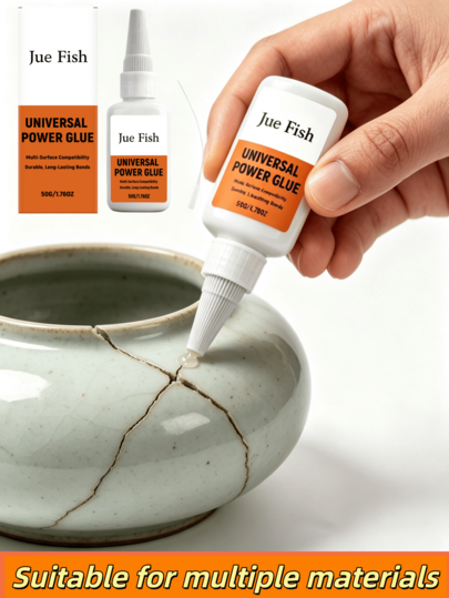 Universal Glue, Provides Reliable Bonding Strength For Multiple Material Surfaces, Fast Drying, Suitable For Crafts, Home Repair, DIY Projects And Daily Item Repair, Instant Bonding For Various Materials, Metal, Plastic, Ceramic, Wood And More, Waterproof And Heat Resistant, No Peeling, Home Repair, Craft DIY All In One Bottle!