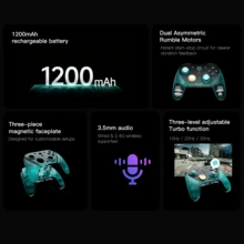 GameSir G7 Pro 8K Aimlabs Edition Wireless Esports Controller For PC Gamepads Compatible With Nintendo Switch 2/1 Steam Android IOS Phone Windows Controle 8k Polling Rate Mag-Res TMR Sticks Hall Effect Micro Triggers - Aimlabs Edition - View 9