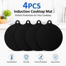 Round Silicone Induction Cooktop Protector Mat, Heat Resistant Non-Slip Mat, Anti-Splatter Easy To Clean Mat, Suitable For Home, Kitchen Stove Protector Mat - View 1