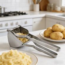 1 Piece Potato Ricer With A Labor-Saving Lever Design. It Effortlessly Mashes Potatoes Into Puree, Saving Time And Effort For A Smooth Texture. - Multicolor - View 3