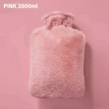 1pc 2000ml Premium Faux Fur Hot Water Bottle, Soothes Pain And Brings Comfort - Suitable For Neck, Back, Shoulders, Legs And Menstrual Cramps (Due To Different Batches, Texture And Color May Vary Slightly. We Apologize For Any Inconvenience Caused.) - Multicolor - View 15