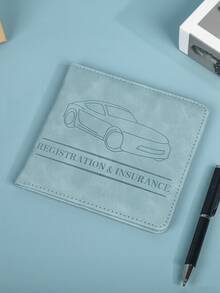 1 pieza Portador de tarjeta de registro y del coche, organizador de tarjetas y documentos del coche con cierre magnético, accesorio universal para el interior del coche, adecuado para sedán y SUV - Multicolor - Ver 11