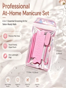 1/5pcs Manicure & Pedicure Set, Mini Nail File And Nail Stick, Cleaning Brush, Dead Skin Pusher, Toe Separator, Double-Sided Nail File, Dead Skin Remover, Nail Cleaning Tool, Nail Stick, Toe Separator, Suitable For DIY Nail Polishing And Care - Multiple Styles - View 1