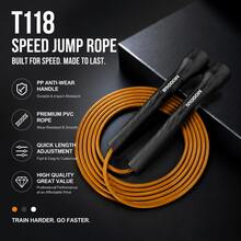 Cuerda de salto profesional MOGOLD – Control de velocidad, durabilidad y giros suaves para todo tipo de entrenamiento - T118 - Ver 5