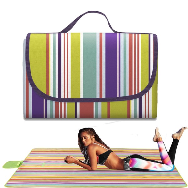 Beach Blanket Extra Large Picnic Blankets Sandproof Waterproof Outdoor Indoor Blanket Lightweight Handy Mat Portable Beach Mat For Camping Hiking Travel Park Grass