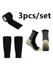 3 Pairs Unisex Sports Socks, Anti-Slip Football Socks - Multicolor - View 19