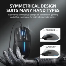 HP M100 Wired Gaming Mouse, RGB Breathing Light Effect, Universal USB Interface, Ergonomic, 4-Level DPI Adjustment, Symmetrical Design, Multiple Colors Available, Suitable For Laptop, Desktop Computer - View 7