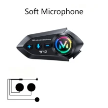 Y12 Motorcycle Helmet Bluetooth Headset Noise-Canceling Headset With Built-In Microphone For Full-Face And Half-Face Riding Helmets 400mAh - A - View 14