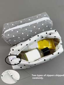 1pc Large Capacity Polka Dot Stationery Bag & Makeup Bag: Korean Style Pencil Case | Minimalist Portable Women's Design, Perfect For Desk Organization & Home Decor, Versatile Storage Solution For School Office Travel - Multicolor - View 10