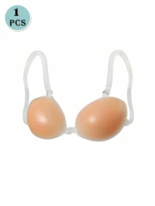 Women's Silicone Strap Bra, Padded, Invisible, Push-Up, Waterproof And Skin-Friendly - Multicolor - View 9