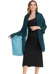 Chiffon Shawl Scarf For Bridal Wedding Party Evening Dress & Special Occasion Wear - Ha Qingse - View 2