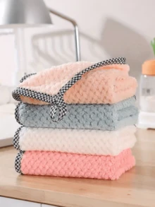5/10/20pcs Coral Fleece Dish Cloths, Absorbent Kitchen Cleaning Rags, Dish Towels, Suitable For Small Businesses/Retailers, Kitchen, Bathroom, Home, Household Suppliers - Multicolor - View 13