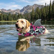 Metglad Dog Life Jacket, Cute Fish Fin Design Pet Swimming Vest, High Reflectivity And Excellent Buoyancy, Equipped With Sturdy Rescue Handle And Leash Ring, Adjustable Size, Suitable For Small, Medium And Large Dogs - Coral Pink - View 6