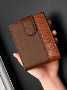 Fashionable Men's Wallet In Faux Leather - Retro Style, With Multiple Card Slots, Coin Purse And Bank Card Slots, Ideal Gift - Brown - View 2